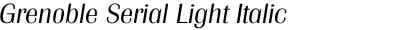 Grenoble Serial Light Italic